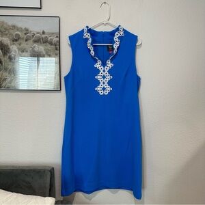 Vince Camuto Women’s Blue Sleeveless Sheath Dress